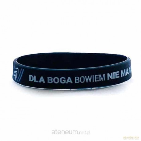 Opaska silikonowa - Dla Boga bowiem - granatowa