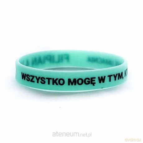 Opaska silikonowa - Wszystko mogę - turkusowa