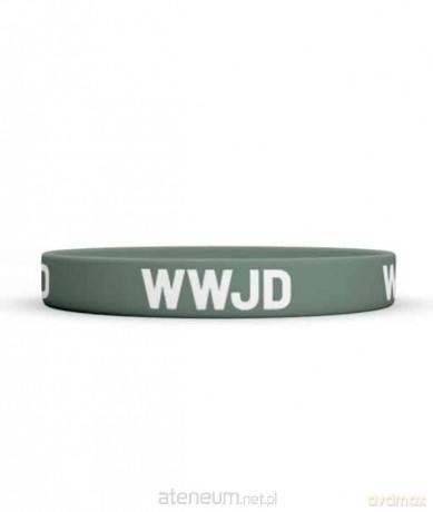 Opaska silikonowa - WWJD - oliwkowa