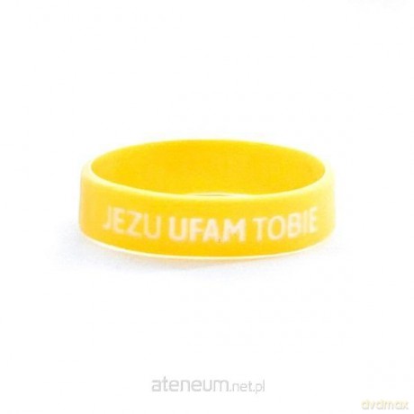 Opaska silikonowa dzieci - Jezu ufam - żółta