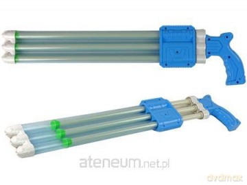 Pistolet na wodę 3 lufy niebieski 52 cm