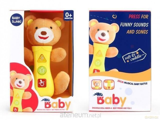 Przytulanka światło dźwięk 20 cm Miś