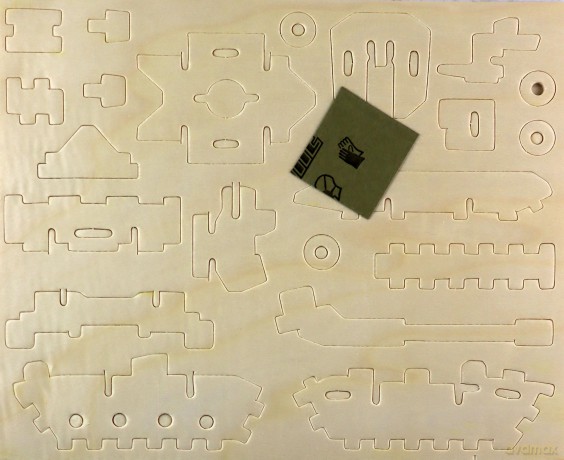 Puzzle Drewniane 3D Czołg [PUZZLE]