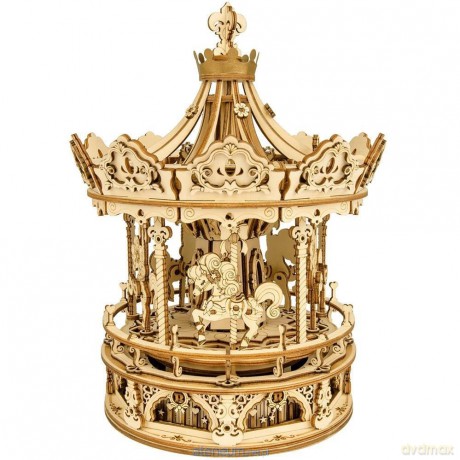 Puzzle Drewniane 3D Pozytywka Romantyczna Karuzela [PUZZLE]
