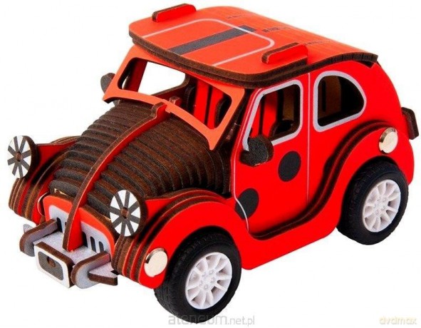 Puzzle Drewniane 3D Ruchomy samochód Beetle [PUZZLE]