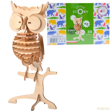 Puzzle Drewniane 3D Sowa [PUZZLE]
