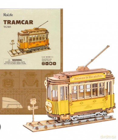 Puzzle drewniane 3D Tramwaj [PUZZLE]
