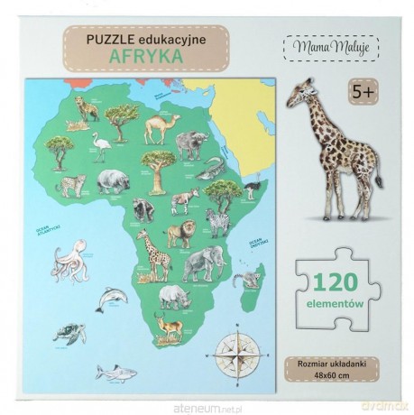 Puzzle edukacyjne Afryka 120el [PUZZLE]