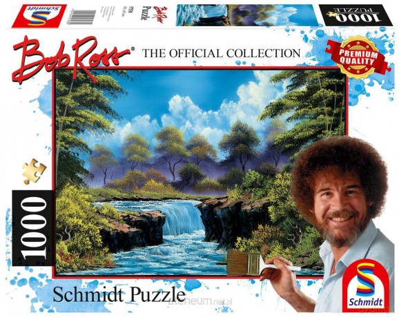 SCHMIDT 1000 el. Bob Ross, Wodospad w dolinie [PUZZLE]