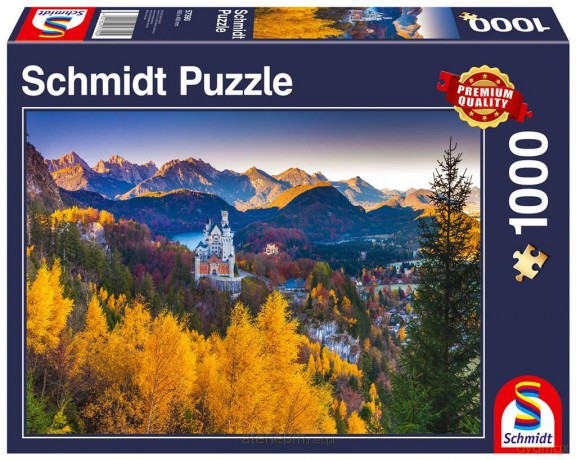 SCHMIDT 1000 el. Jesień na Zamku Neuschwanstein, Niemcy [PUZZLE]