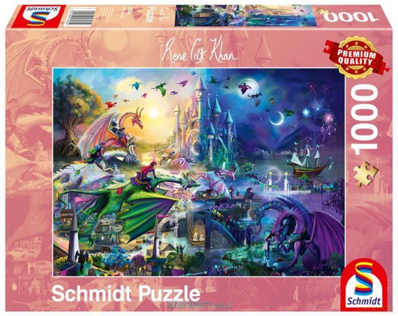 SCHMIDT 1000 el. Rose Cat Khan, Smoczy konkurs [PUZZLE]