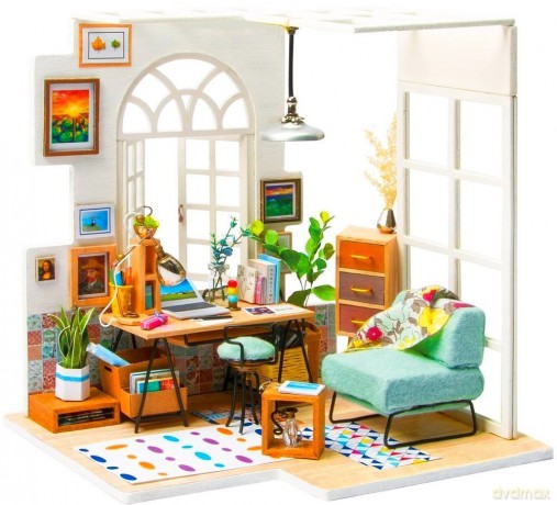 Składany Drewniany Model LED - Pracownia [PUZZLE]