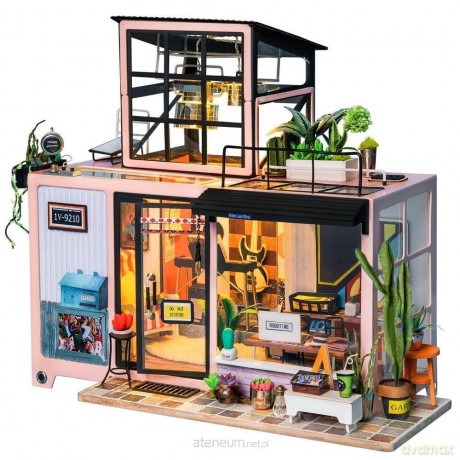 Składany Drewniany Model LED - Studio Muzyczne [PUZZLE]
