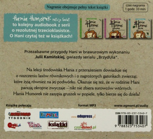 Cd Mp3 Hania Humorek Ratuje Świat Cz.3 Tw - Megan Mcdonald 