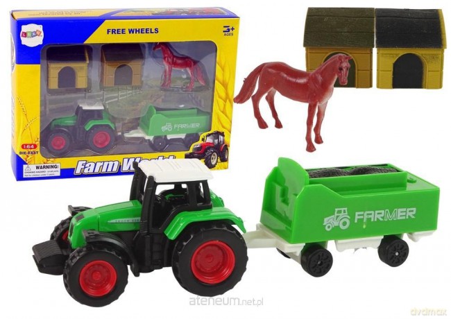 Zestaw farma + traktor + koń [FIGURKA]