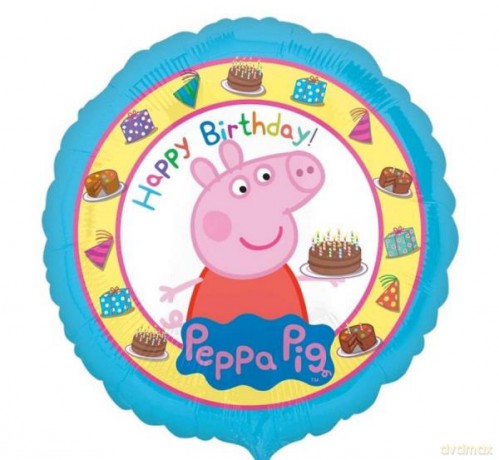 Balon foliowy 18'' CIR Peppa Pig Happy Birthday 3159201