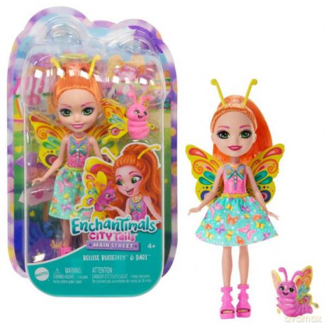 Enchantimals Lalka Motyl Belisse Butterfly + figurka Dart HKN12