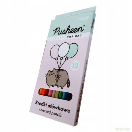 Kredki 12 kolorów 18 cm pudełko PUSHEEN mkmn