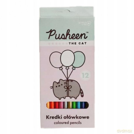 Kredki 12 kolorów 18 cm pudełko PUSHEEN mkmn