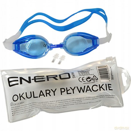 Okularki pływackie + zatyczki Enero niebieskie 1010939 [SPORT]