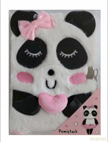 Pamiętnik z kłódką 3D włochacz A5 96k My Little Friend Panda