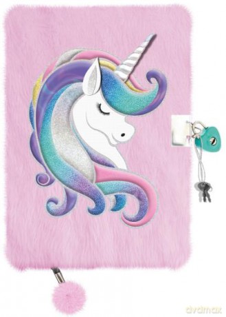 Pamiętnik z kłódką 3D włochacz A5 96k My Little Friend Unicorn