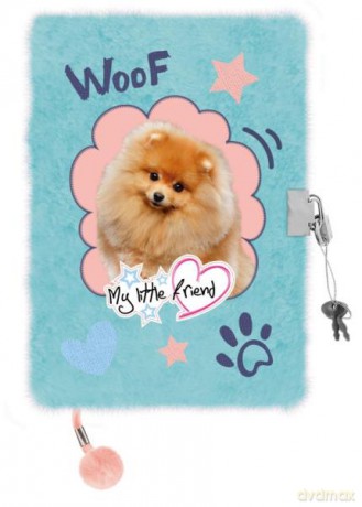 Pamiętnik z kłódką włochacz A5 96k My Little Friend Fluffy dog