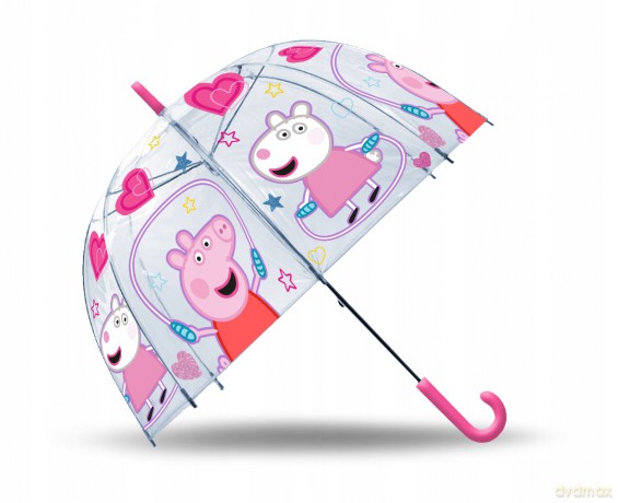 Parasolka przezroczysta automatyczna 48 cm Świnka Peppa PP09051 Kids