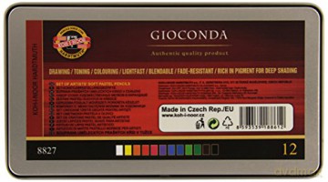 Pastele suche w ołówku Gioconda metalowa kaseta 8827/12 12 kolorów