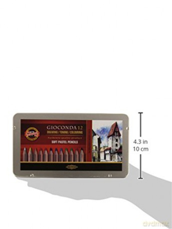 Pastele suche w ołówku Gioconda metalowa kaseta 8827/12 12 kolorów