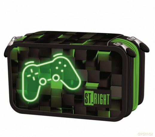 Piórnik szkolny potrójny z wyposażeniem PC-05 Dark Game