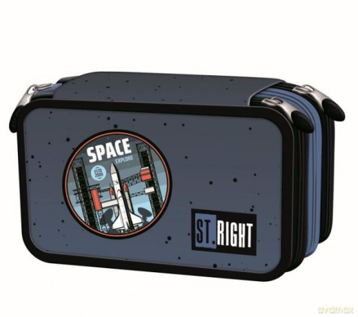 Piórnik szkolny potrójny z wyposażeniem PC-05 Space moon