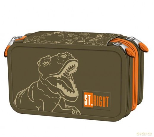Piórnik szkolny potrójny z wyposażeniem PC-05 T-Rex Junior