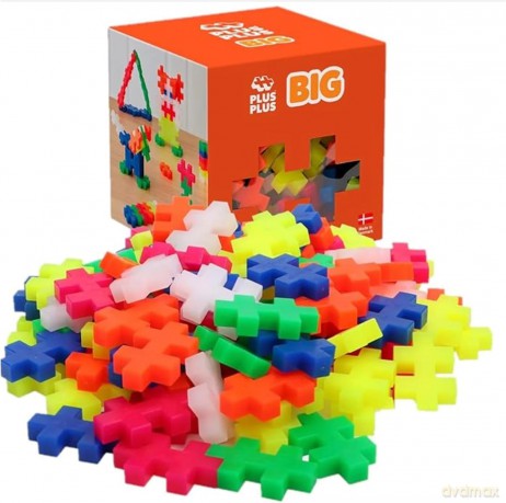 Plus Plus Klocki BIG zestaw w kolorach neonowych 100 elementów [KLOCKI]