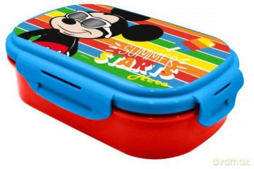 Pudełko śniadaniowe + sztućce 21x14x6 cm Myszka Miki Mickey Mouse MK30012 Kids