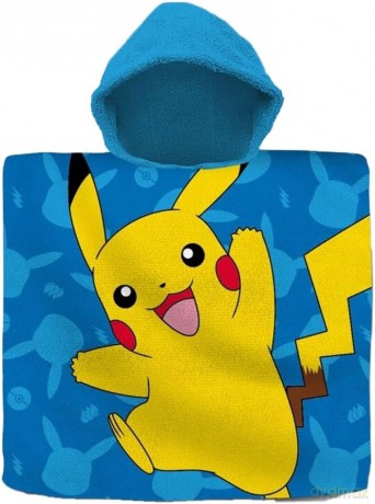 Ręcznik ponczo 60x120 cm bawełniany Pokemon POK-532P Kids
