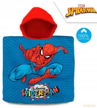 Ręcznik ponczo 60x120 cm bawełniany Spiderman SPM-D37B Kids