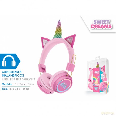 Słuchawki bezprzewodowe, Bluetooth, LED Sweet Dreams KL11419 Kids