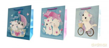 Torebka ozdobna prezentowa 4wz 26x32x20 cm JP 4686B szerokie dno