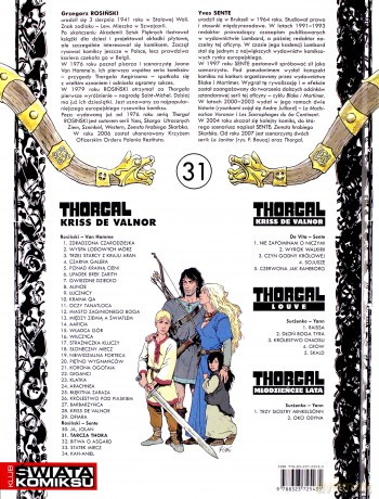 Thorgal Tom 31: Tarcza Thora (twarda) - Rosiński - Sente [KSIĄŻKA]