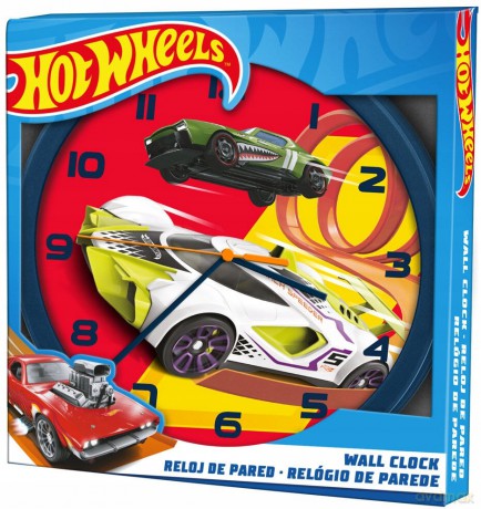 Zegar ścienny Wall clock 25 cm Hot Wheels HW00010 Kids