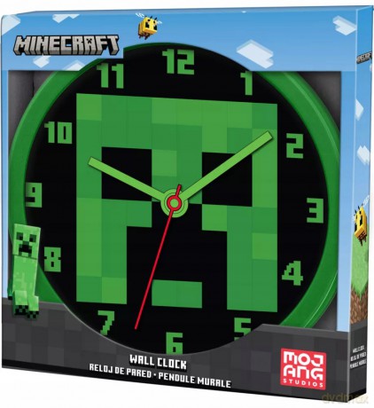 Zegar ścienny Wall clock 25 cm Minecraft MIN3018 Kids