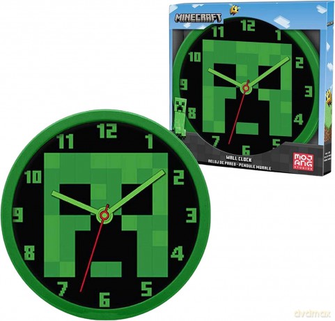 Zegar ścienny Wall clock 25 cm Minecraft MIN3018 Kids