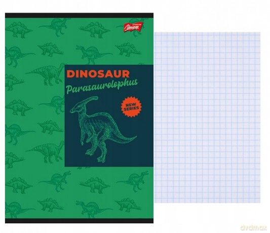 Zeszyt A5 16k krata laminowany Dinosaur5