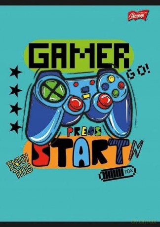 Zeszyt A5 16k krata laminowany Gamepad5