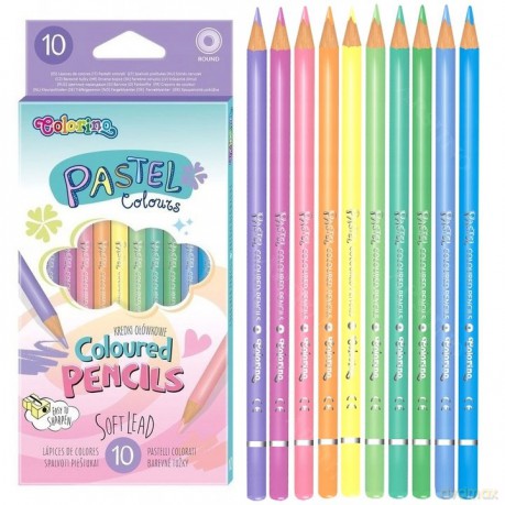 Kredki ołówkowe okrągłe PASTEL 10 kol Colorino Kids 80813