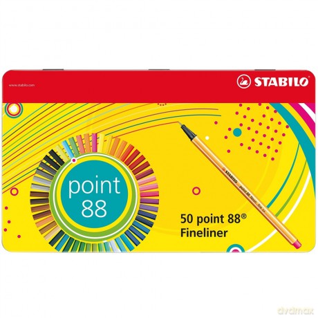 Cienkopis STABILO point 88 pudełko metalowe 50 szt. 8850-6