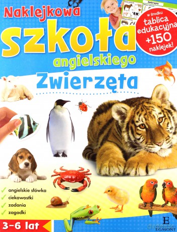 Zwierzęta Naklejkowa Szkoła Angielskiego [KSIĄŻKA]