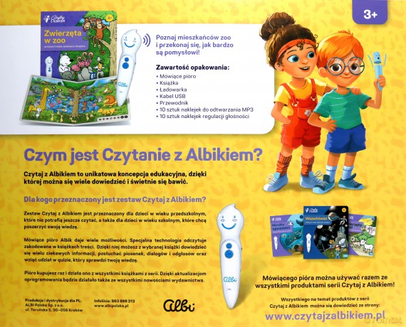 Czytaj z Albikiem Pióro + Zwierzęta w Zoo [KSIĄŻKA]