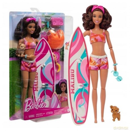 Barbie Lalka z deską surfingową